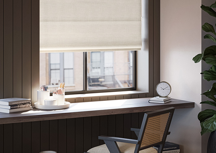 Atina (Blackout), Vintage Cream - Twist&Fit Roman Blind - Image 5